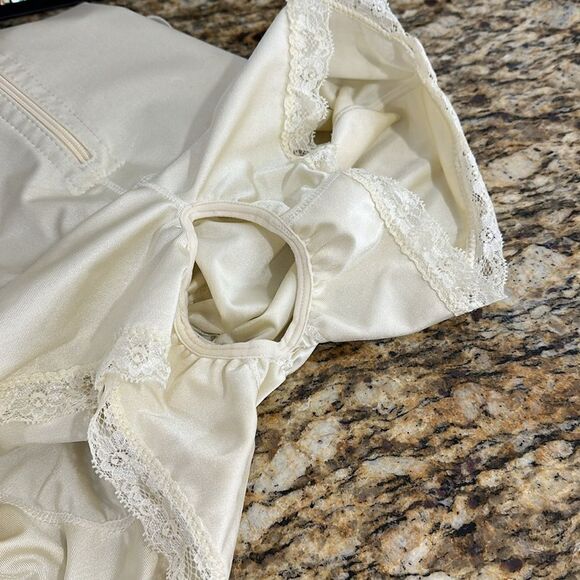Bodysuit Shapewear Open Bust In Cream Color Size L - Picture 3 of 5